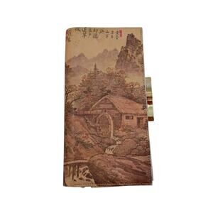 VTG Asian Landscape Wallet Renovation of Quanquelu Mountain Kiss Lock Closure